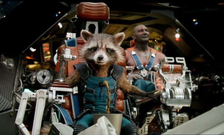 A scene from Guardians of the Galaxy, projected by the Home Cinema 3700.