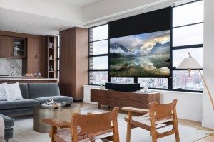 The Sony VZ1000ES is an ultra short throw, true 4K projector with HDR, laser light engine and HDR!