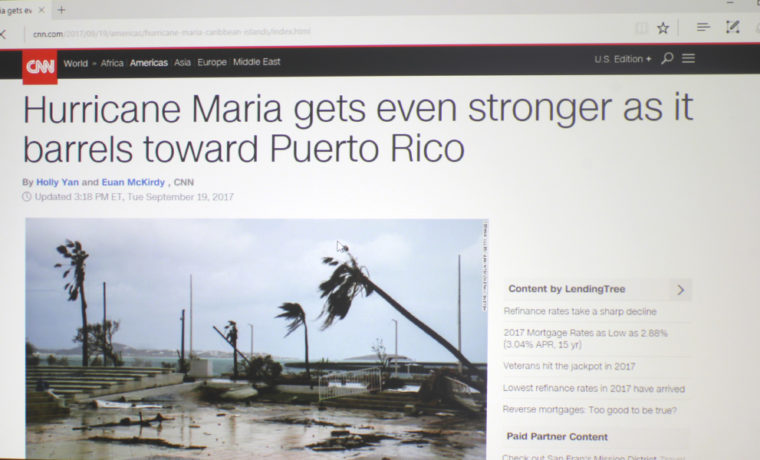 NEC NP-PA653UL Website CNN Hurricane Maria